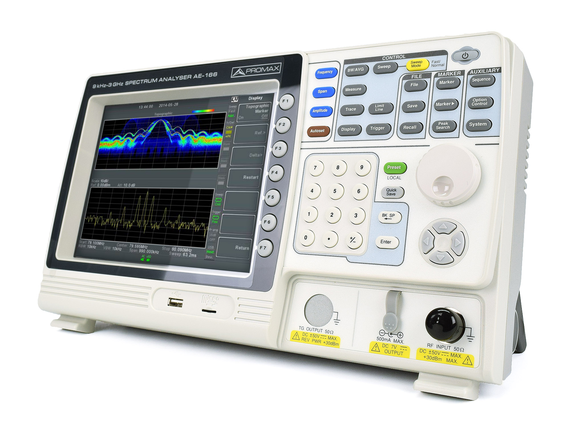 AE-166 / AE-167: 带跟踪发生器的 3 GHz 频谱分析仪