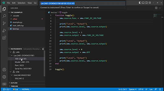 TSP Toolkit Scripting Tool