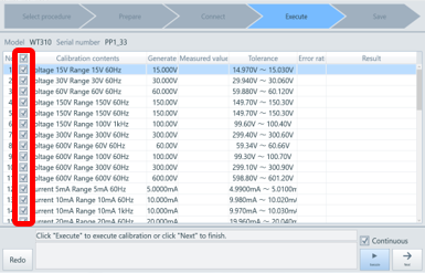 Function to calibrate desired points
