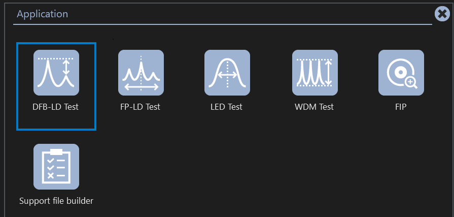 AQ6380 Optical Spectrum Analyzer App Menu | Yokogawa Test&Measurement