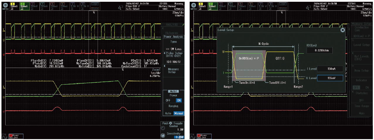 Switching Loss Analysis | DLM3000HD High-Definition Oscilloscope | Yokogawa Test&Measurement